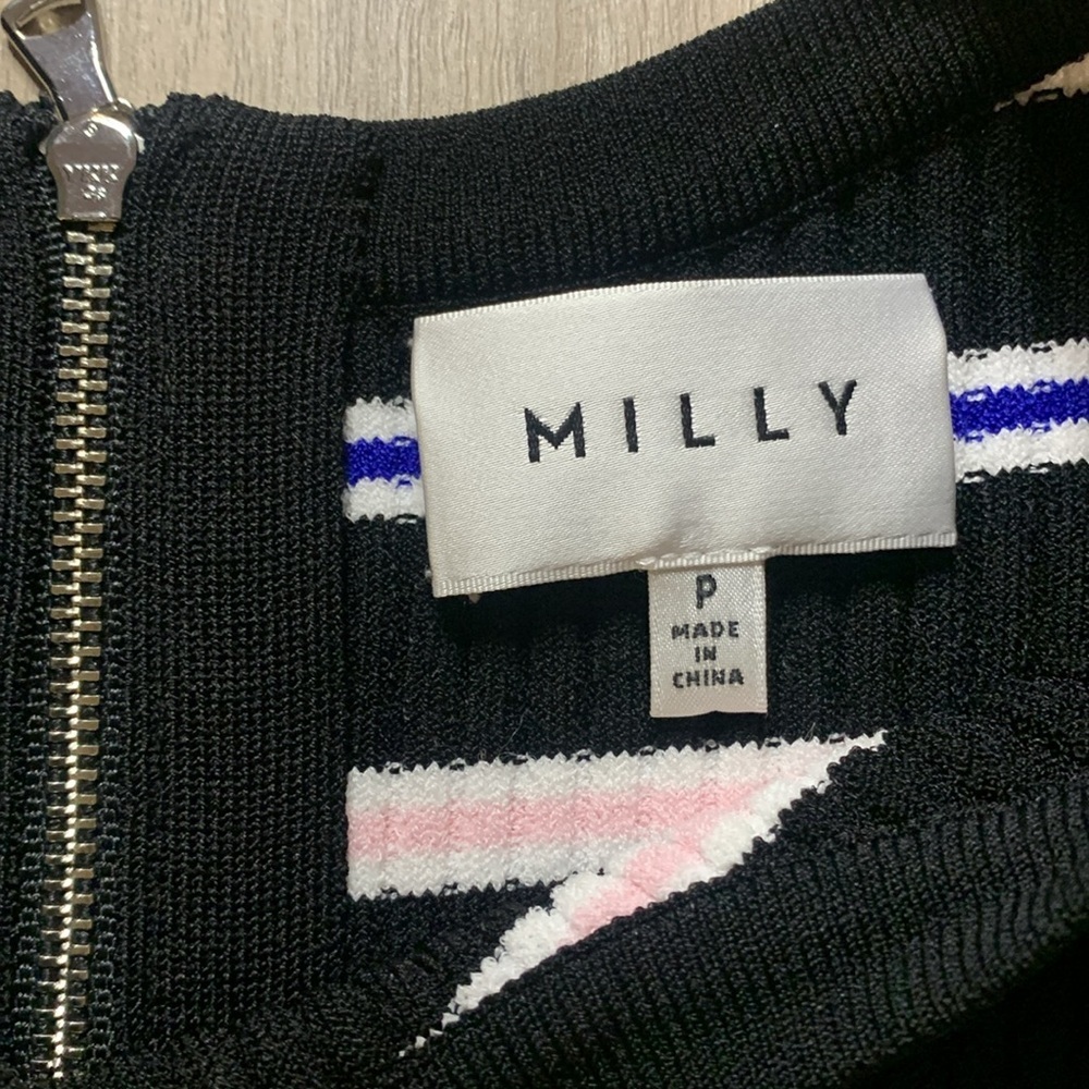 Milly Striped Knit Ribbed Bodycon Long Sleeve Dress Size 0-2 (Milly Size P) - Picture 7 of 13